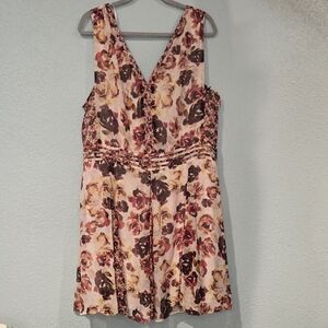 Simply Vera Vera Wang Pink Floral Mini Dress